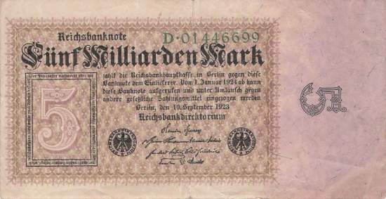 5 Milliarden Mark ro.112a D VF